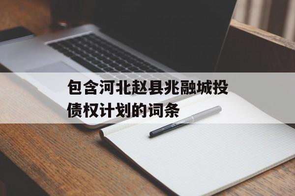 包含河北赵县兆融城投债权计划的词条