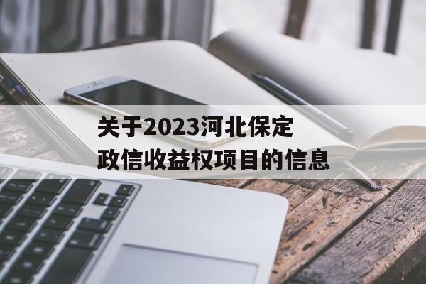 关于2023河北保定政信收益权项目的信息