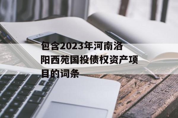 包含2023年河南洛阳西苑国投债权资产项目的词条
