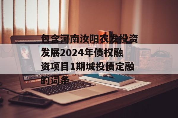 包含河南汝阳农发投资发展2024年债权融资项目1期城投债定融的词条